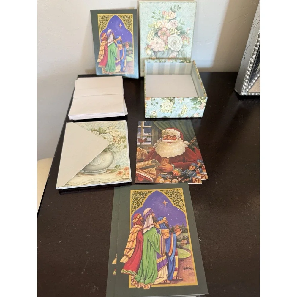 Christmas Card Lot of 10 Cards Some W/ Envelopes Holiday Crafts Ephemera Decor